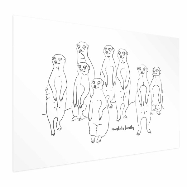 Plakat Rodzina surykatek 30x21 cm 590574