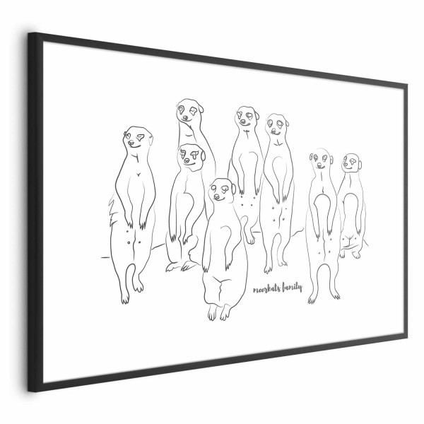 Plakat Rodzina surykatek 30x21 cm 576981