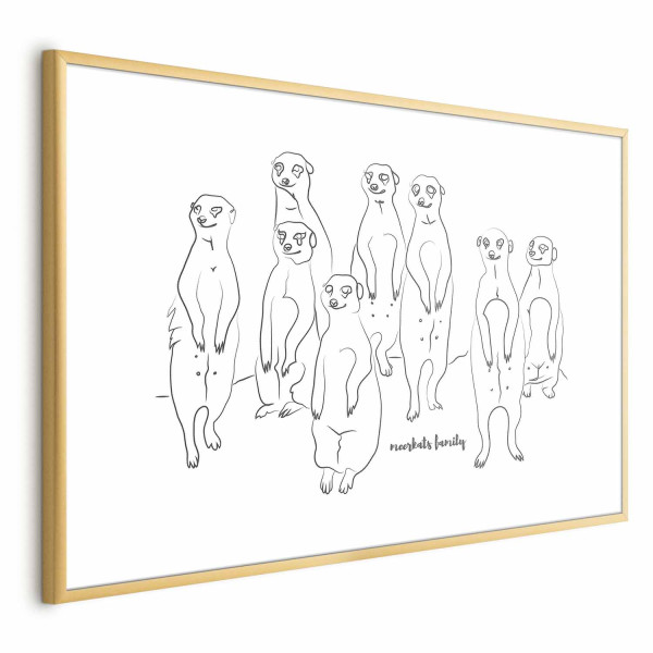 Plakat Rodzina surykatek 90x60 cm 581108