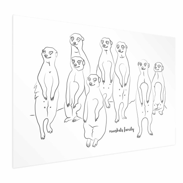 Plakat Rodzina surykatek 90x60 cm 588964