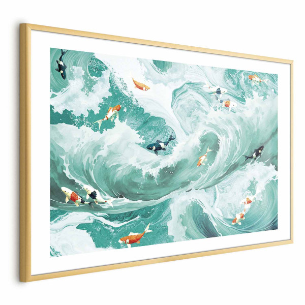 Plakat Ryby i fale 30x21 cm 585747