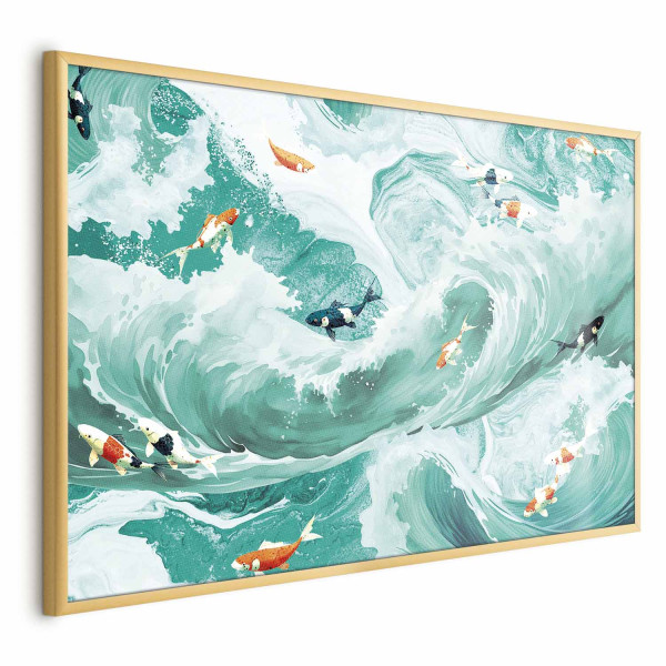 Plakat Ryby i fale 90x60 cm 579454