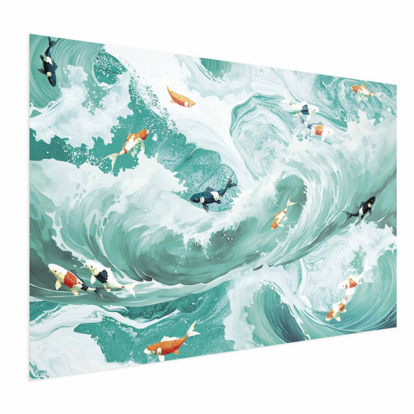 Plakat Ryby i fale 90x60 cm 588894