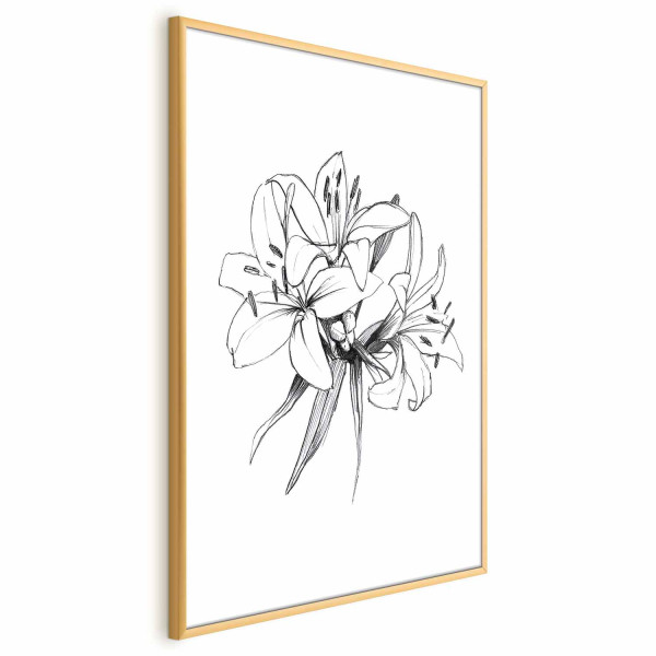 Plakat Rysowane kwiaty 60x90 cm 582506