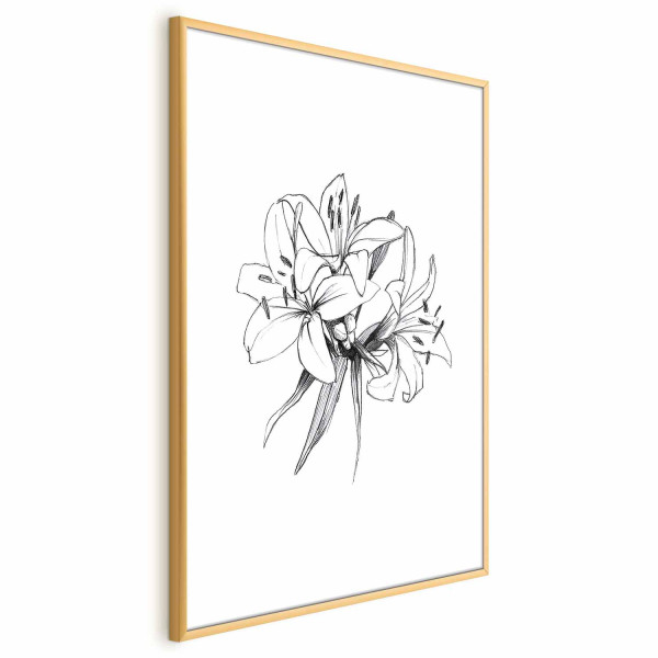 Plakat Rysowane kwiaty 60x90 cm 584429
