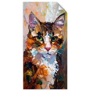 Plakat samoprzylepny do salonu Feeby Abstrakcja Kolorowy Kot 80×160 734254 Plakat samoprzylepny do salonu Feeby Abstrakcja Kolorowy Kot 80×160 734254