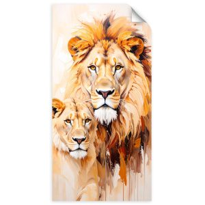 Plakat samoprzylepny do salonu Feeby Lwy Para Zwierzęta Natura 80×160 733226 Plakat samoprzylepny do salonu Feeby Lwy Para Zwierzęta Natura 80×160 733226