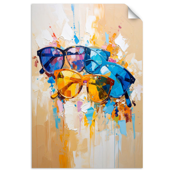 Plakat samoprzylepny do salonu Feeby Okulary przeciwsłoneczne 100x150 733661