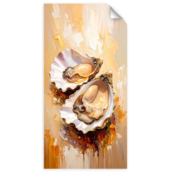 Plakat samoprzylepny do salonu Feeby Ostrygi Owoce morza Sushi 40x80 733662