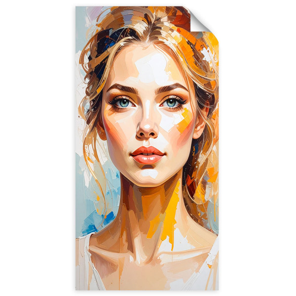 Plakat samoprzylepny do salonu Feeby Portret Kobiety Modelki 80x160 733472