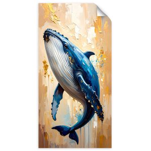 Plakat samoprzylepny do salonu Feeby Wieloryb Ssaki Ocean Zwierzęta 50×100 733491 Plakat samoprzylepny do salonu Feeby Wieloryb Ssaki Ocean Zwierzęta 50×100 733491