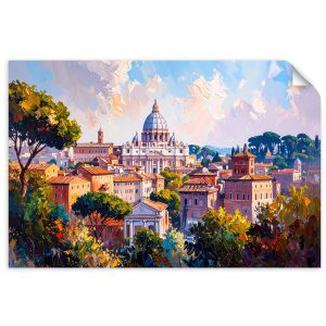 Plakat samoprzylepny do salonu sypialni Feeby biura Panorama Rzymu 90×60 734821 Plakat samoprzylepny do salonu sypialni Feeby biura Panorama Rzymu 90×60 734821