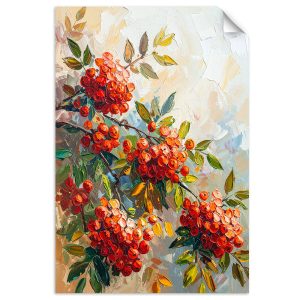 Plakat samoprzylepny do salonu sypialni Feeby Czerwona Jarzebina 20×30 734507 Plakat samoprzylepny do salonu sypialni Feeby Czerwona Jarzebina 20×30 734507