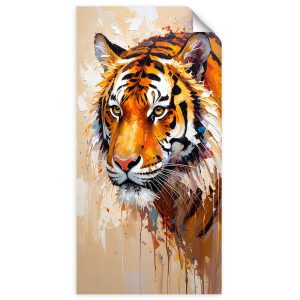 Plakat samoprzylepny Feeby Tygrys Zwierzęta Afryka farba olejna 80×160 734551 Plakat samoprzylepny Feeby Tygrys Zwierzęta Afryka farba olejna 80×160 734551