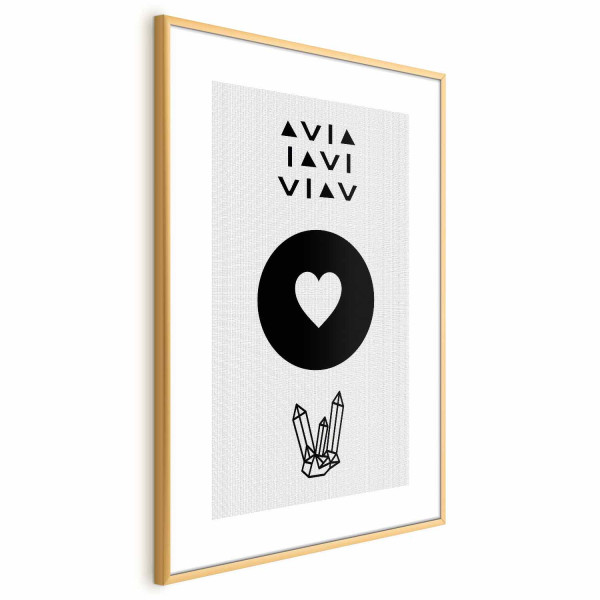 Plakat Serce i kryształty 40x60 cm 584985