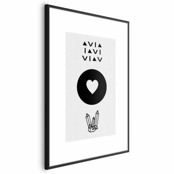 Plakat Serce i kryształty 60x90 cm 578856
