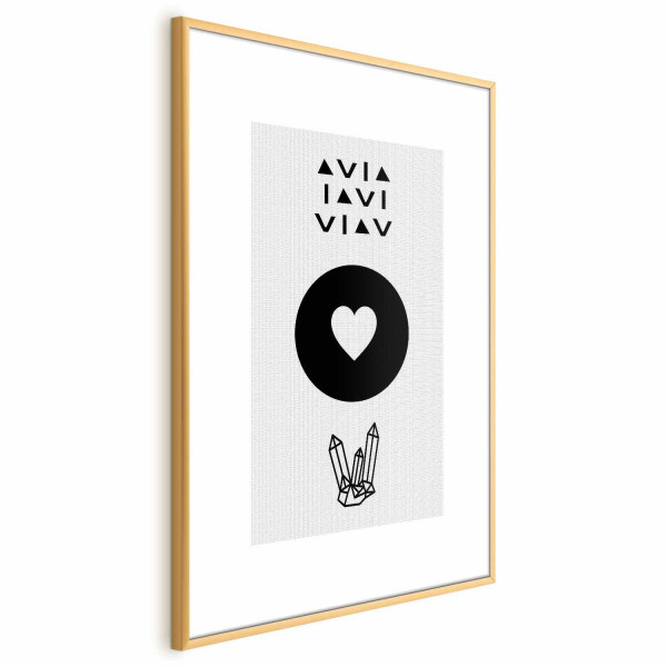 Plakat Serce i kryształty 60x90 cm 581277