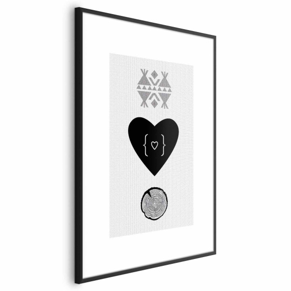 Plakat Serce i pień 29,7x42 cm 579972
