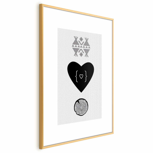 Plakat Serce i pień 29,7x42 cm 579406