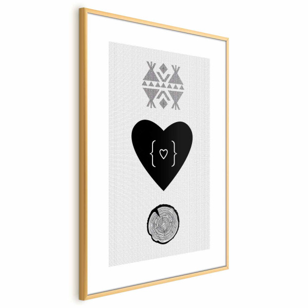 Plakat Serce i pień 40x60 cm 589975