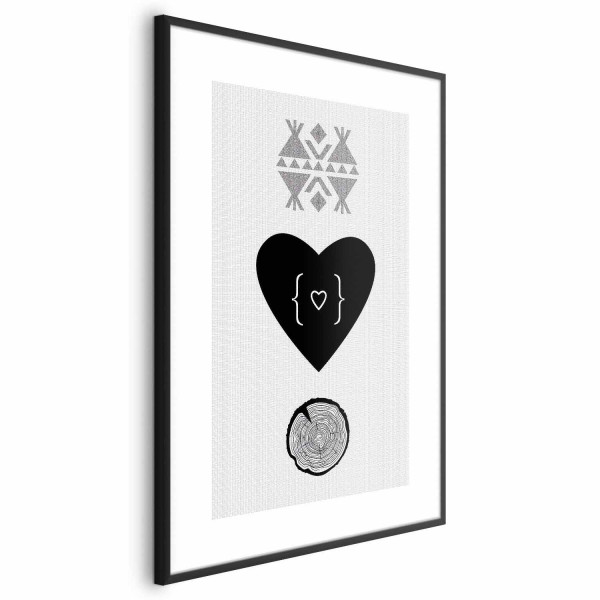 Plakat Serce i pień 60x90 cm 587065