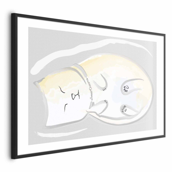 Plakat Śpiący kotek 30x21 cm 582867