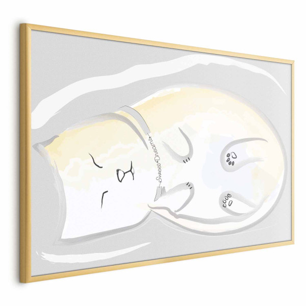 Plakat Śpiący kotek 30x21 cm 580159