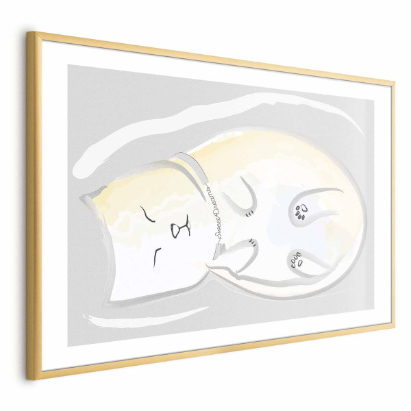 Plakat Śpiący kotek 42x29,7 cm 588079