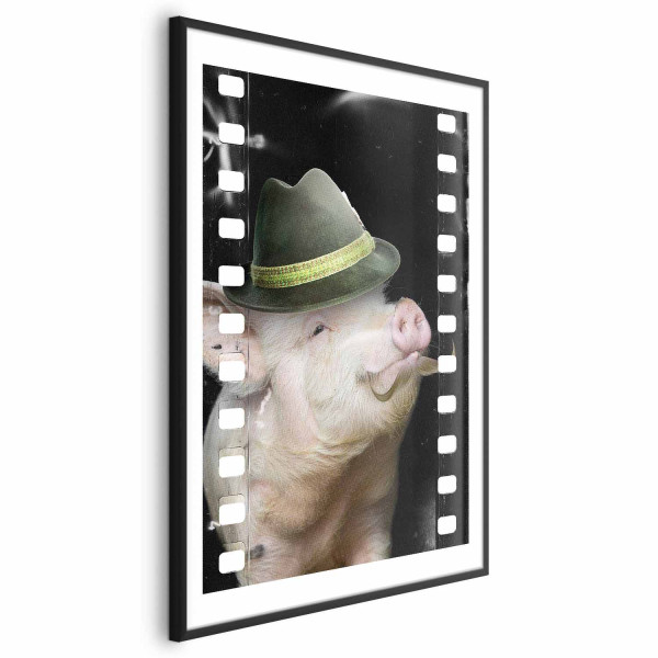 Plakat Świnia z wąsami 60x90 cm 580412