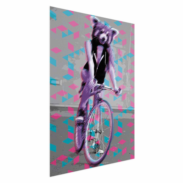 Plakat Szop na rowerze 21x30 cm 578571