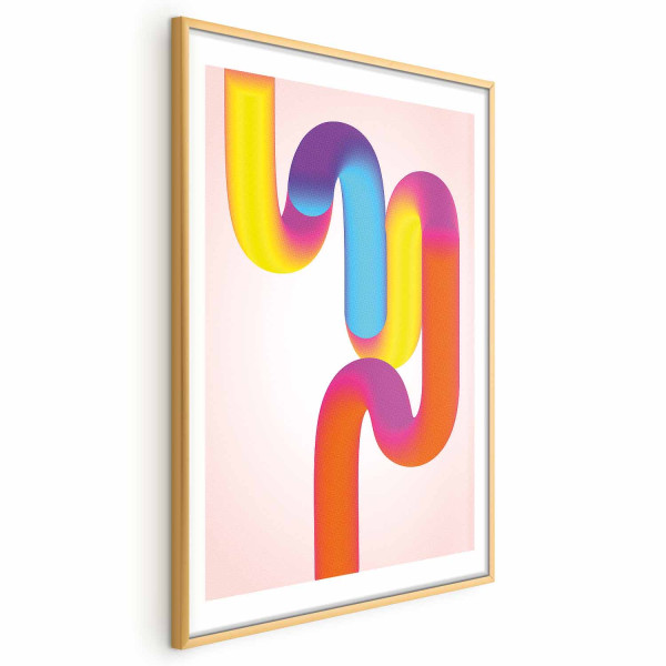 Plakat Tęczowe Rurki 29,7x42 cm 587593
