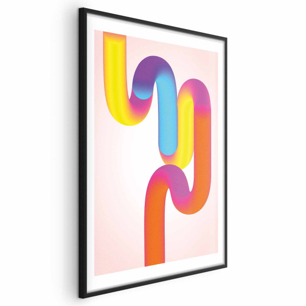 Plakat Tęczowe Rurki 40x60 cm 578954