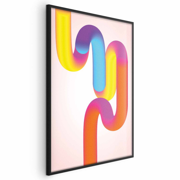 Plakat Tęczowe Rurki 40x60 cm 583566