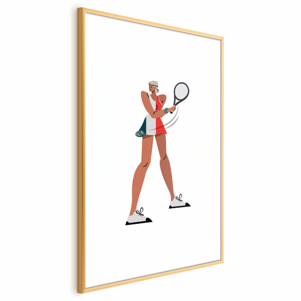 Plakat Tenisistka z rakietą 21x30 cm 590910