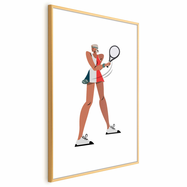 Plakat Tenisistka z rakietą 60x90 cm 578764