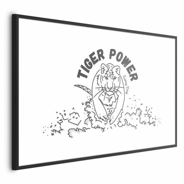 Plakat Tiger power 30x21 cm 580756