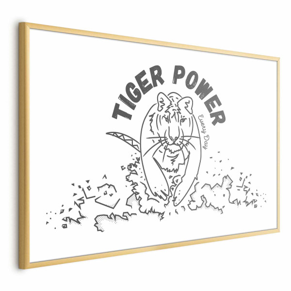 Plakat Tiger power 30x21 cm 581064