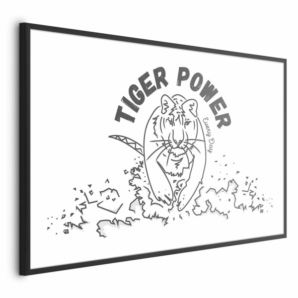 Plakat Tiger power 30x21 cm 579865