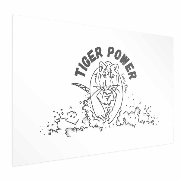 Plakat Tiger power 42x29,7 cm 578831