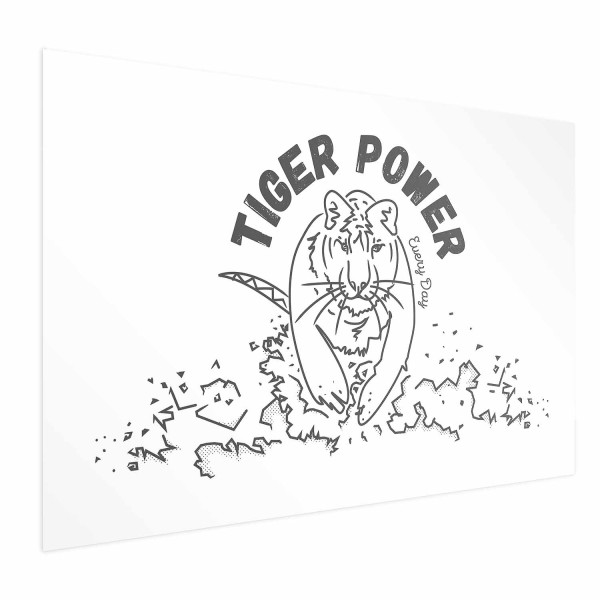 Plakat Tiger power 42x29,7 cm 584357