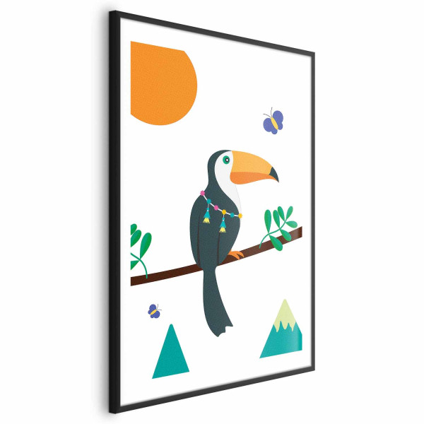 Plakat Tukan i motyle 21x30 cm 589478