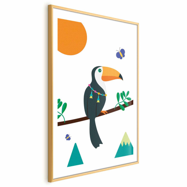 Plakat Tukan i motyle 29,7x42 cm 583357