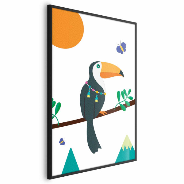 Plakat Tukan i motyle 29,7x42 cm 576975