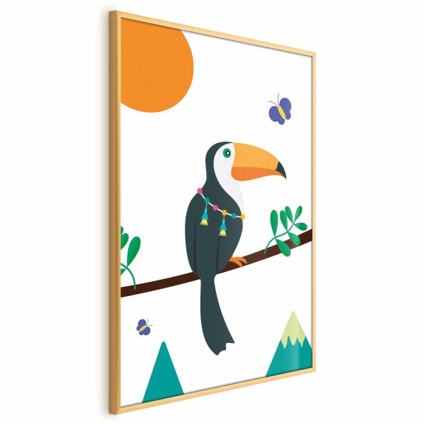 Plakat Tukan i motyle 40x60 cm 589265