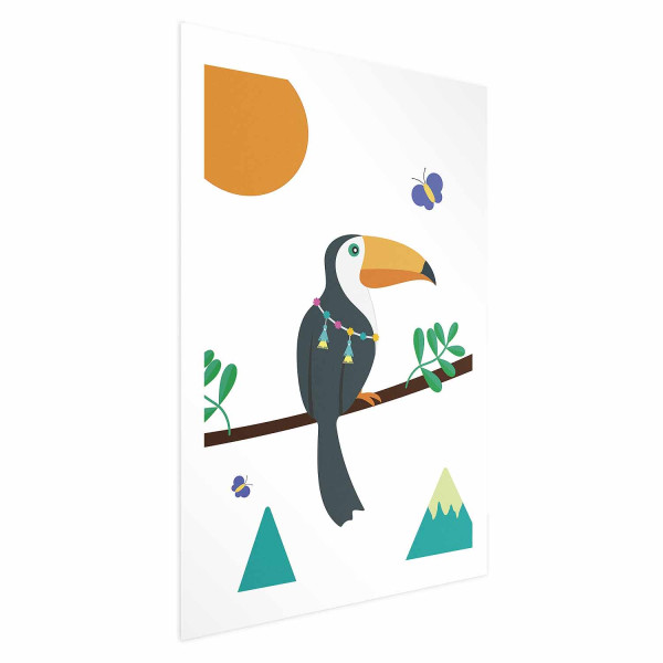 Plakat Tukan i motyle 40x60 cm 580397