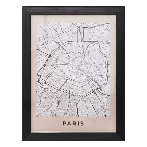 Plakat w ramce mapa miasta, 18 x 24 cm 288911