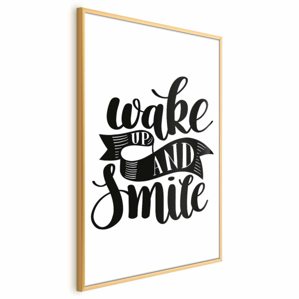 Plakat Wake up and smile 29,7x42 cm 581672