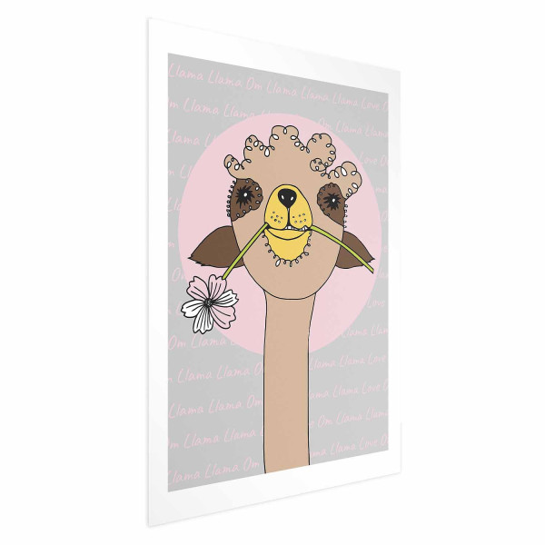 Plakat Wesoła lama 21x30 cm 582292
