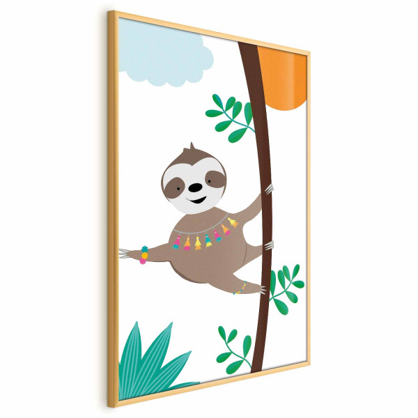 Plakat Wesoły leniwiec 21x30 cm 585359