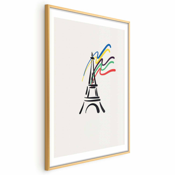 Plakat Wieża Eiffla i kolory 21x30 cm 580880